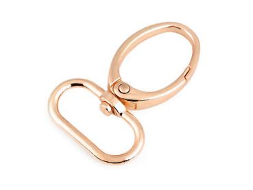Metall Karabiner 25mm Fädelloch Rosegold